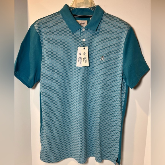 Original Penguin 100% Cotton Short Sleeve Knitted Polo w/Jacquard Front Panel - Picture 4 of 16